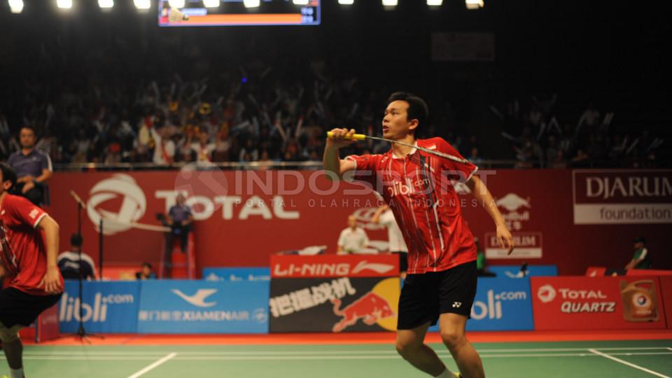 Mohammad Ahsan/Hendra Setiawan susah payah ke babak ketiga setelah dipaksa wakil Prancis Baptiste Careme/Ronan Labar bermain tiga set.